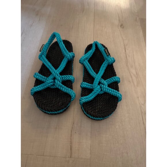 Gurkee Handwoven Black & Blue Rope Sandals For Adults - Picture 2 of 6